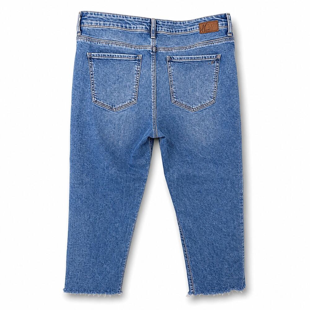 Mavi Jeans Co. Anthropologie Niki High-Rise Straight Crop Distressed Jeans - Picture 4 of 10